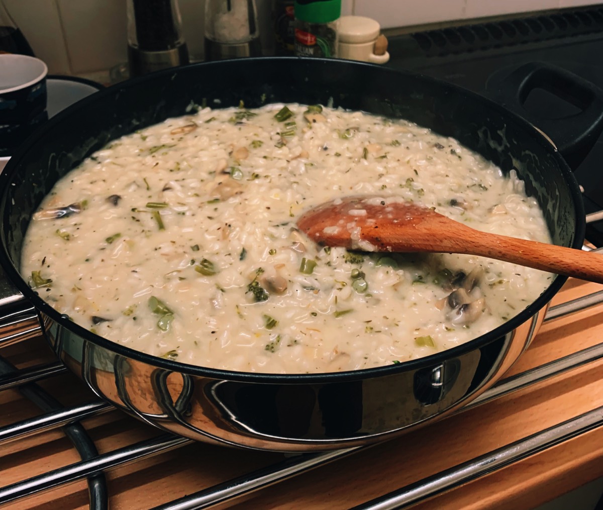 Tenderstem Broccoli and Mushroom Risotto, by L.A. Davenport