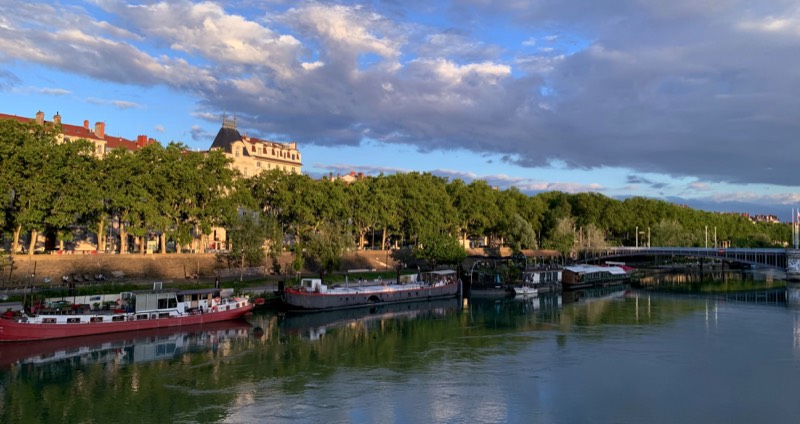 The Banks of the Rhone in Lyon France