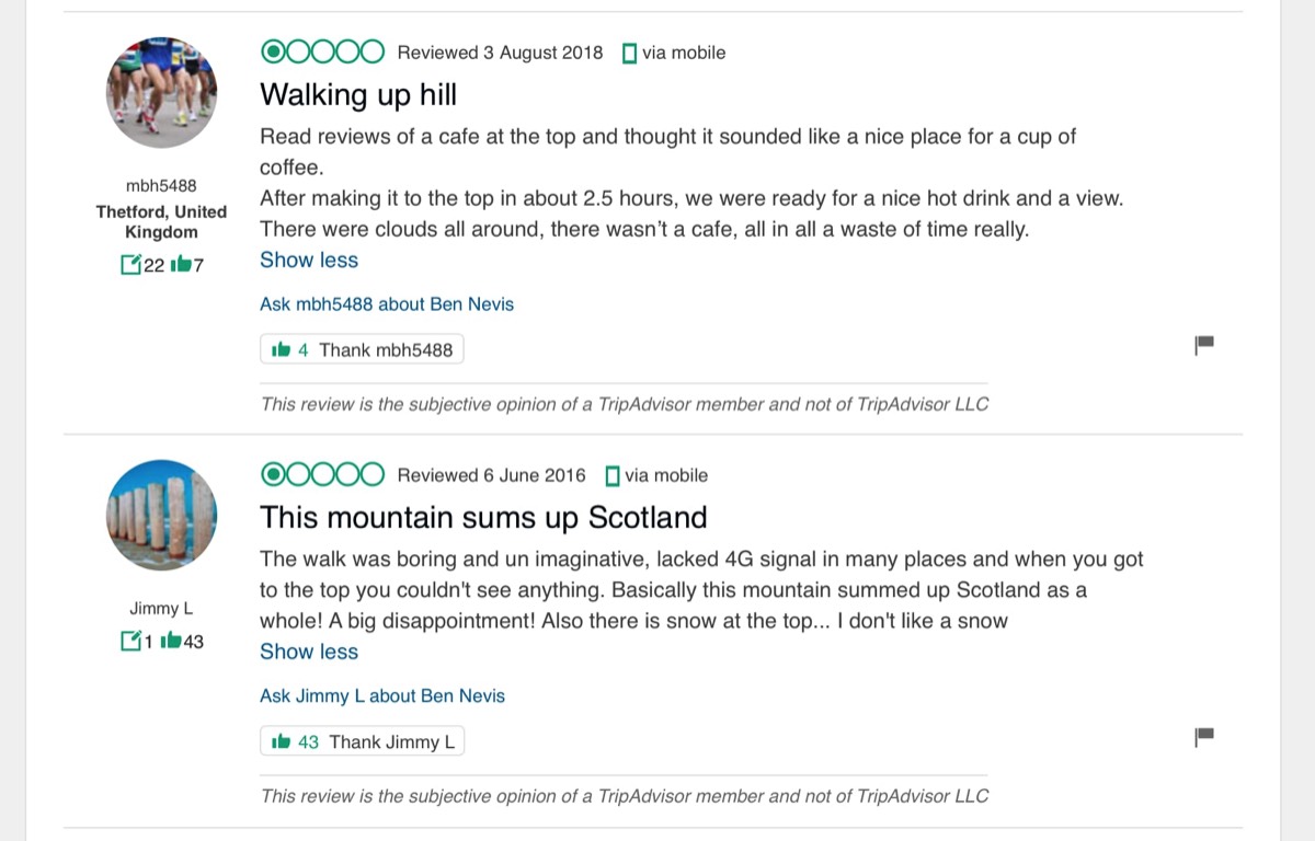 Tripadvisor Reviews of Ben Nevis in Scotland
