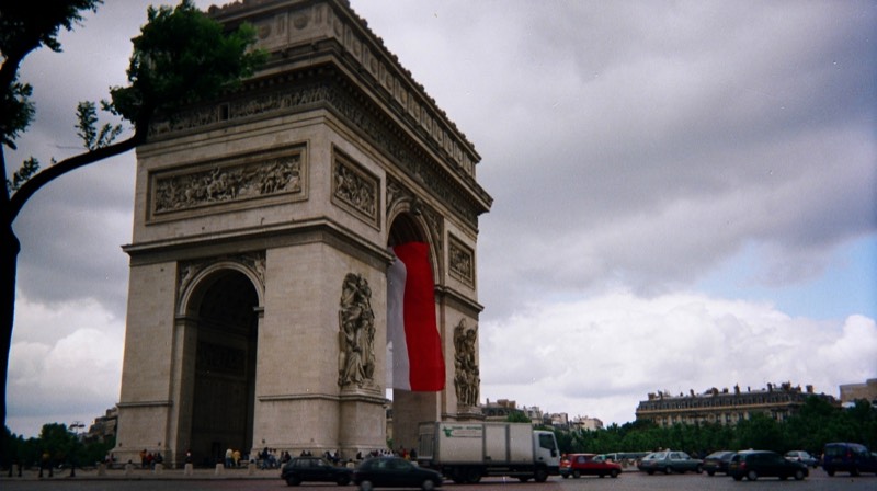Arc de Triomphe, Paris, in March, 2000.