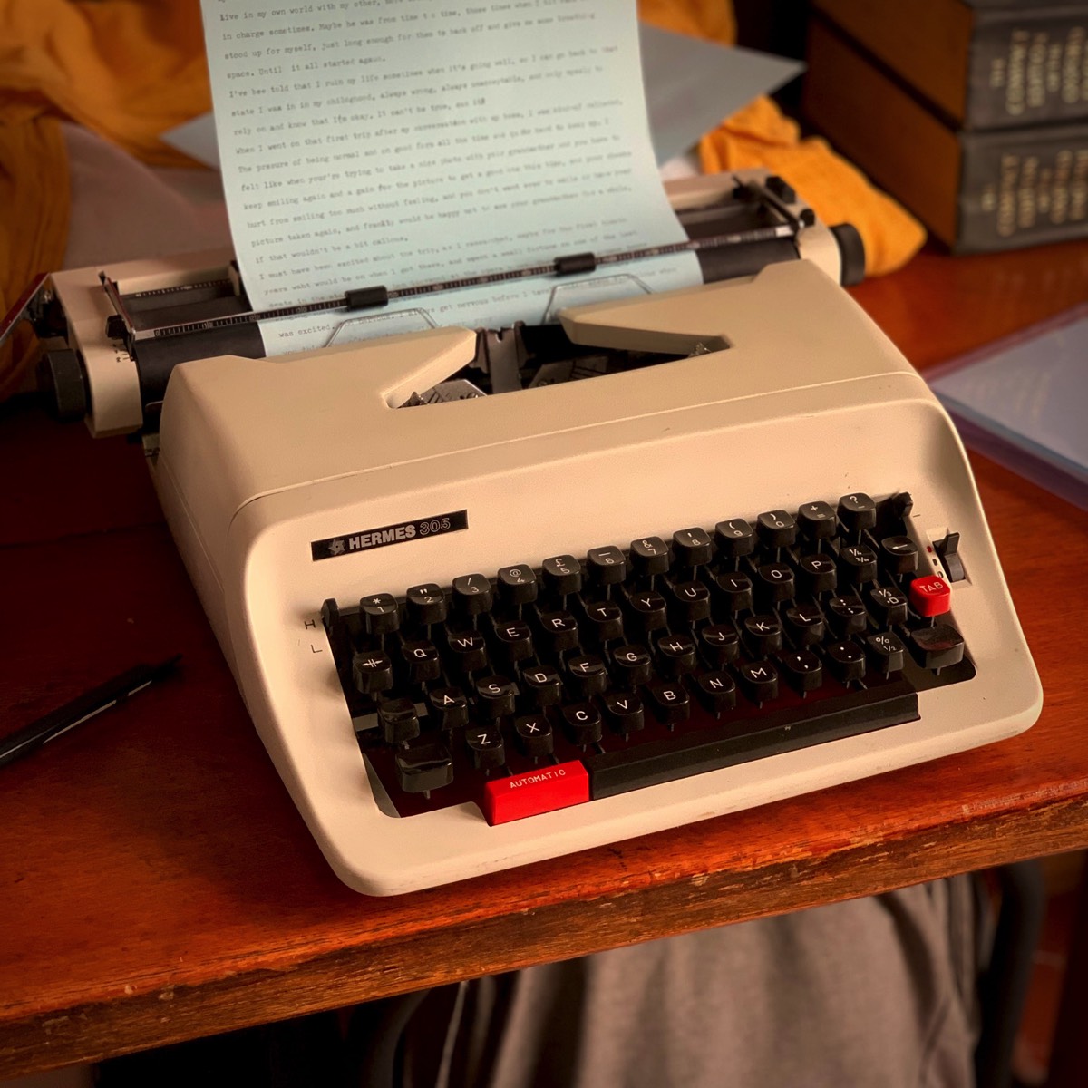 Writing on a Typewriter